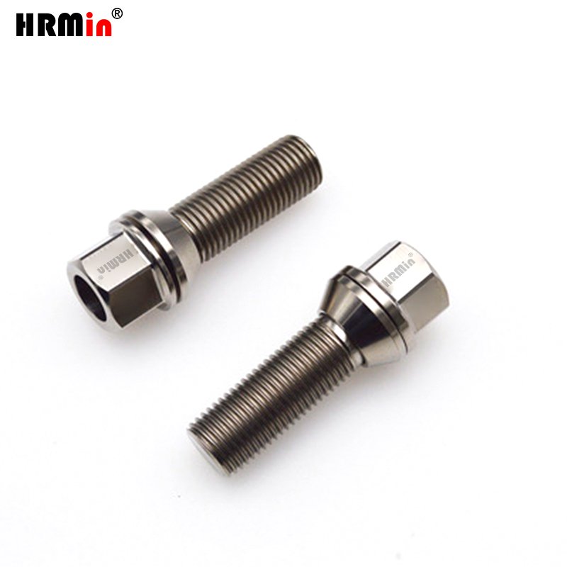 17mm Hollow Hex Floating Cone Seat Gr.5 Titanium Alloy Ti-6Al-4V Automobile Vehicle Car Wheel Hub Bolts M14x1.5x28mm