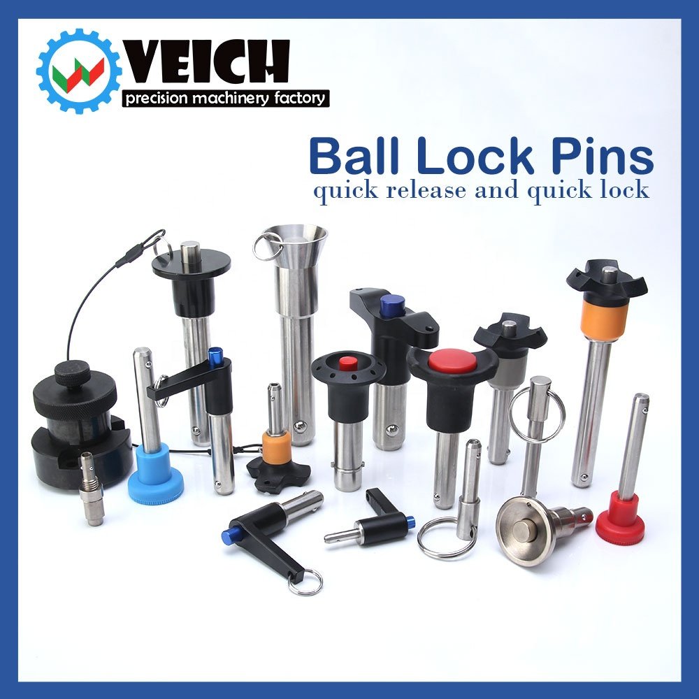In Stock Spring Type Retractable All Stainless Steel Pull Ring Ball Lock Pin
