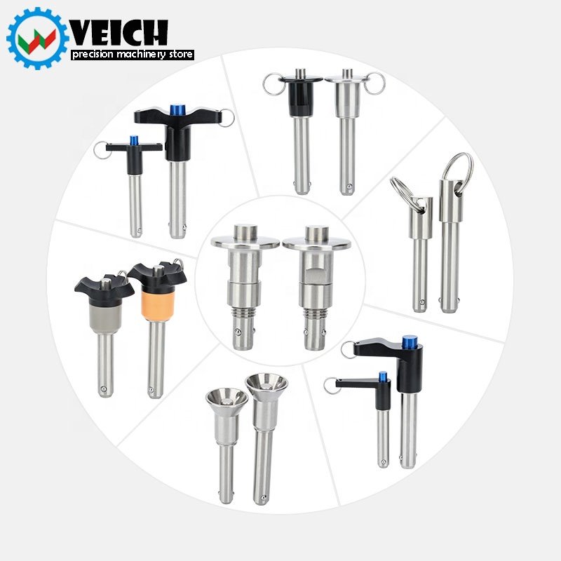 In Stock Spring Type Retractable All Stainless Steel Pull Ring Ball Lock Pin