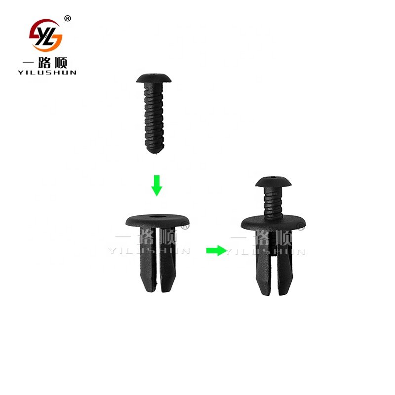 B150 500Pcs/Bag Car Mat Clip Fasteners Plastic Spring Clip Screw