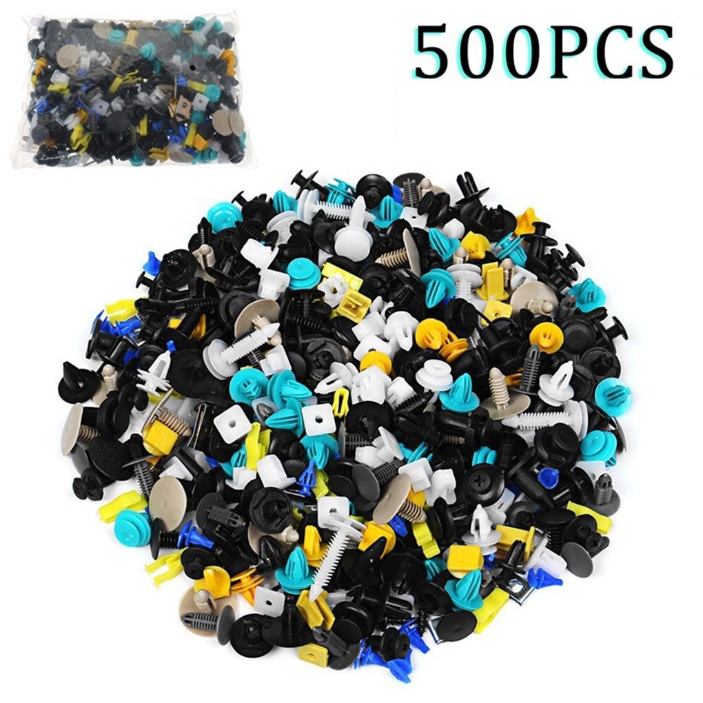 mixed plastic auto clips 500 pcs nylon fasteners rivets