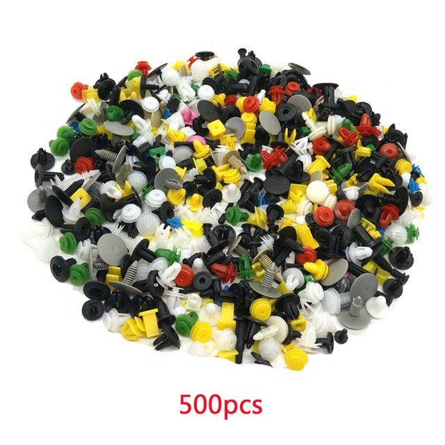 mixed plastic auto clips 500 pcs nylon fasteners rivets