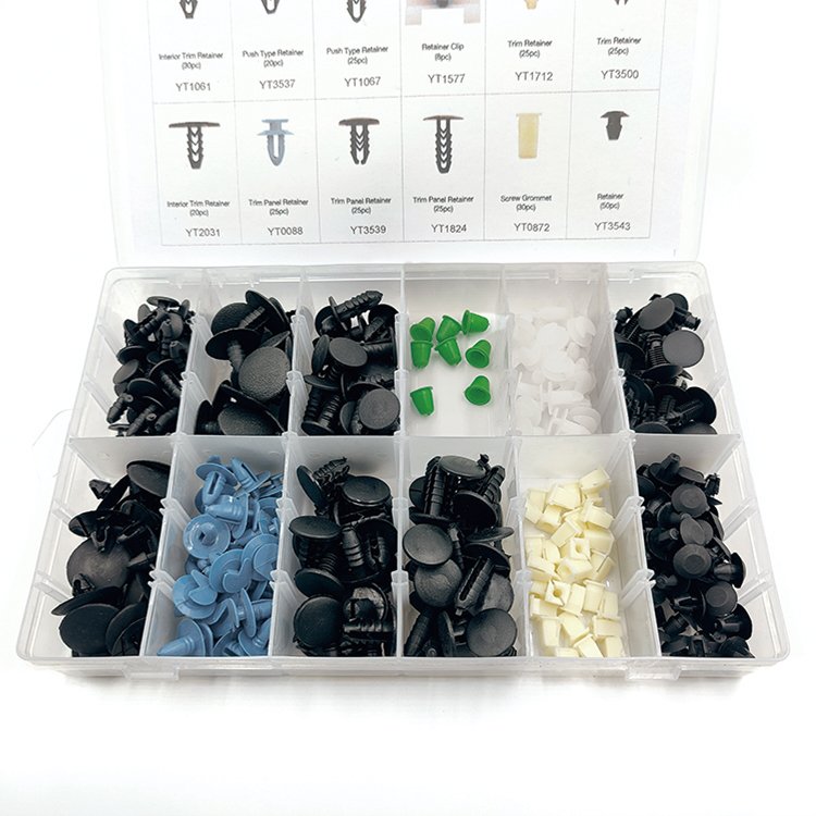 308PCS/Box 12 Kinds Car Plastic Fastener Clips Set Mixed Auto Body Push Retainer Pin Rivet Bumper Door Trim Panel Fastener Clip