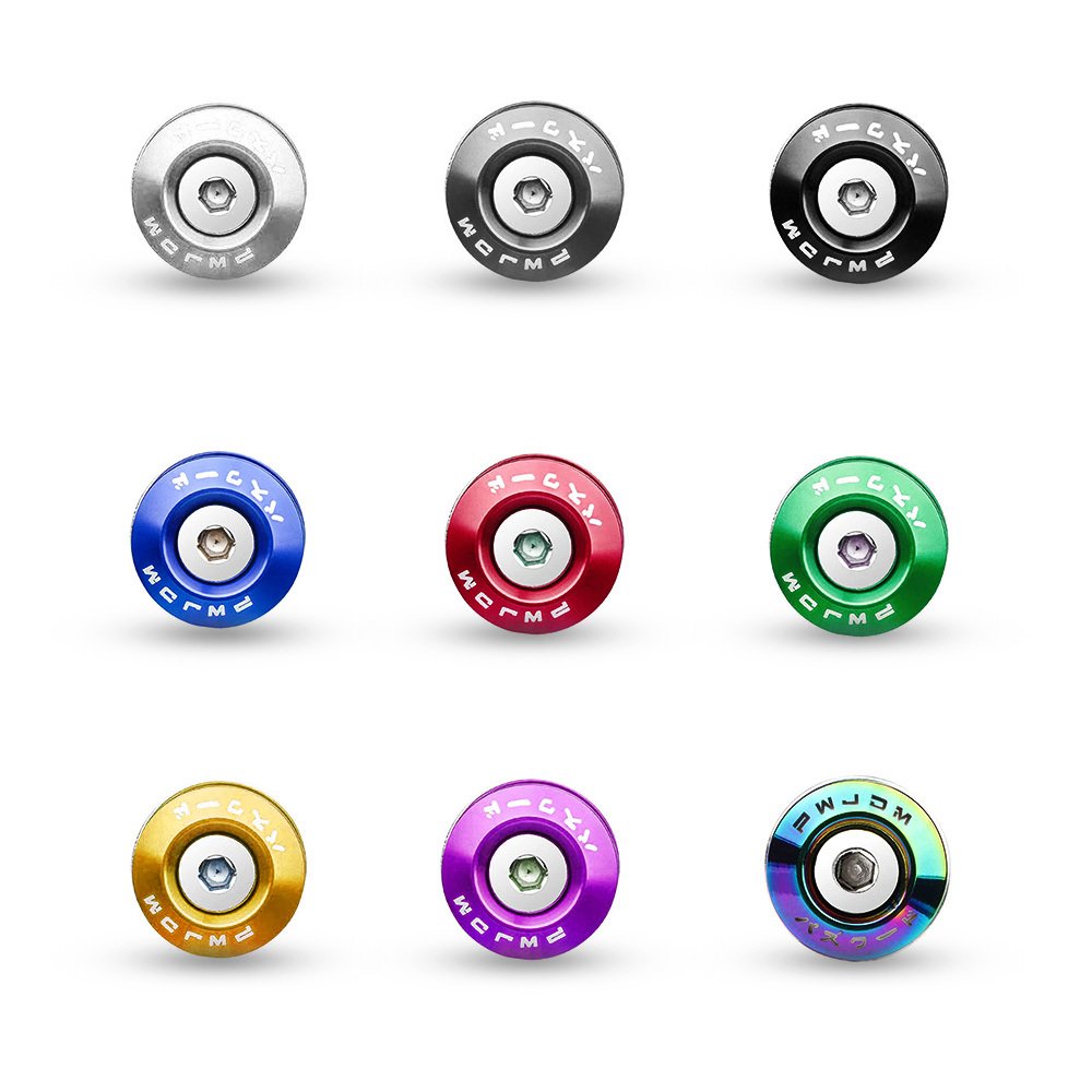 Red Black JDM Aluminum Quick Release Bumper Fasteners For Front Rear Bumper With Rubber Ring