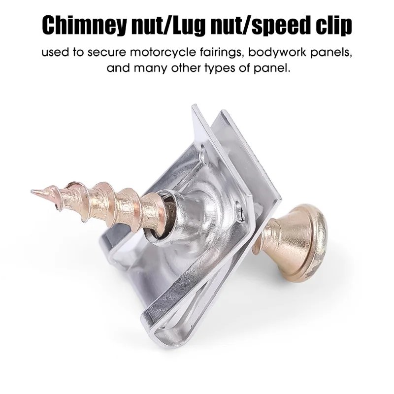 M6 M5 M4 U Type Clips with Thread Nut Set Car Motorcycle Bumper Fender Fastener U-clips Auto Accessories