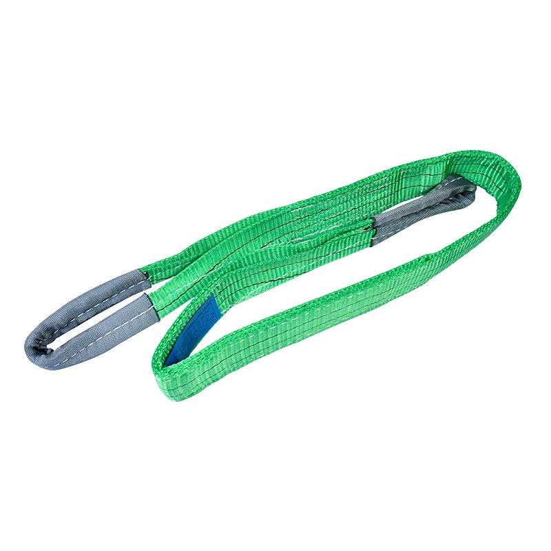 Professional Factory 2" Custom 1.5m Green 2 ton Polyester Eye-Eye Flat Webbing Sling Lifting Strap