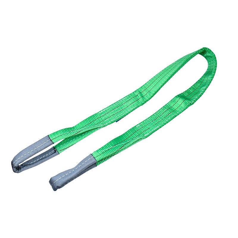 Professional Factory 2" Custom 1.5m Green 2 ton Polyester Eye-Eye Flat Webbing Sling Lifting Strap