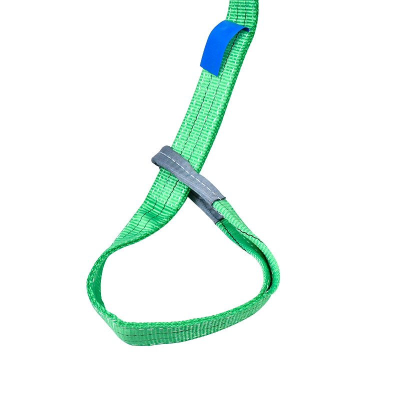 Professional Factory 2" Custom 1.5m Green 2 ton Polyester Eye-Eye Flat Webbing Sling Lifting Strap