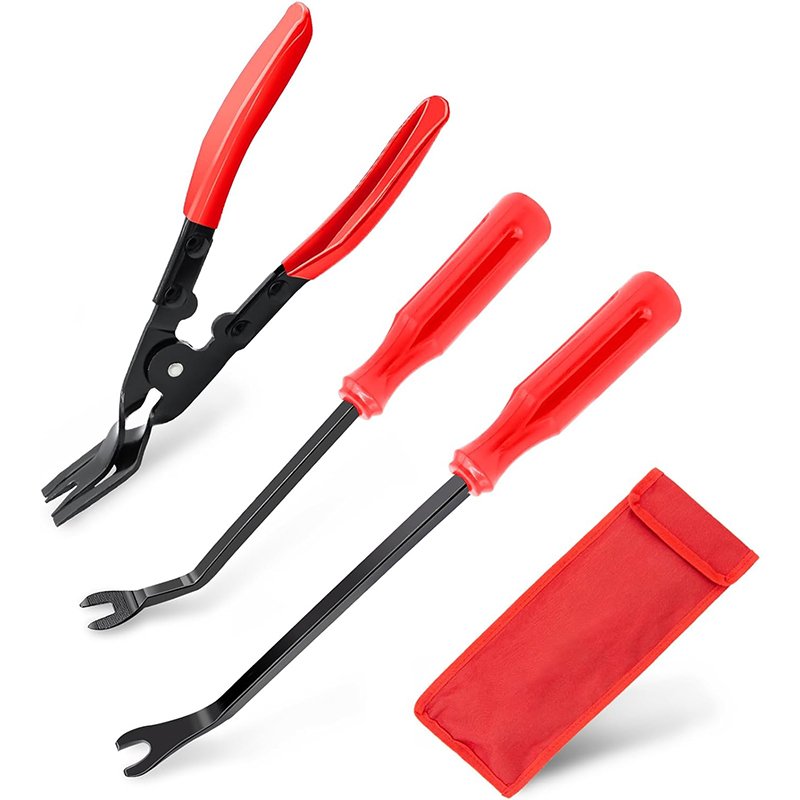3-Pieces Clip Pliers Trim Upholstery Tools Fastener Removal Tool for Automotive Door Panel Upholstery Dashboard