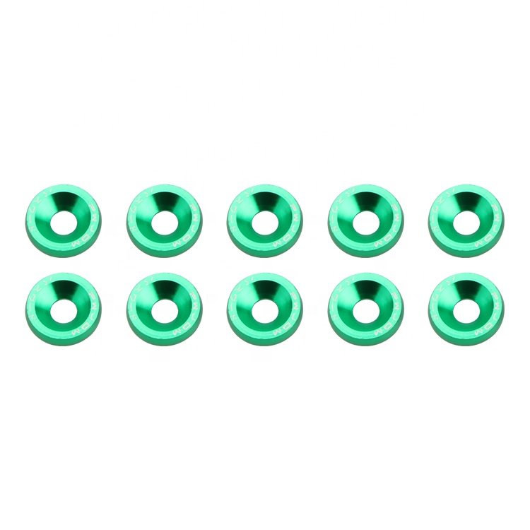 10pcs JDM Racing Autos M6 Gasket Fender Bumper Washer Engine Bay Dress up Fastener Kit