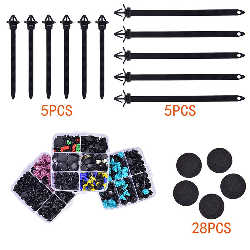 723Pcs Car Push Retainer Clips & Auto Fasteners Assortment Most Popular Sizes Nylon Bumper Fender Rivets Bumper Kit