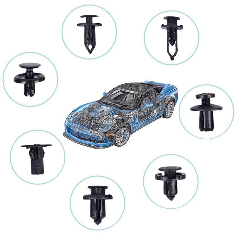 723Pcs Car Push Retainer Clips & Auto Fasteners Assortment Most Popular Sizes Nylon Bumper Fender Rivets Bumper Kit