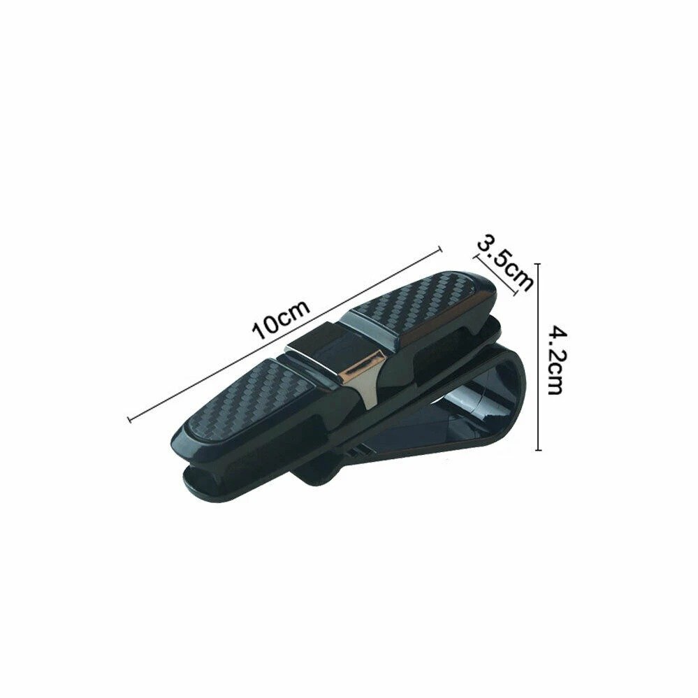 4 Color Auto Sun Visor Glasses Fastener Clip Holder For Sunglasses Eyeglasses Ticket Card Universal MultiFunction Car Interior
