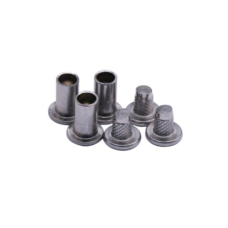 Remaches 304 Stainless Steel Rivets Flat Head Double Male Female Rivet for New Energy Auto Accessories