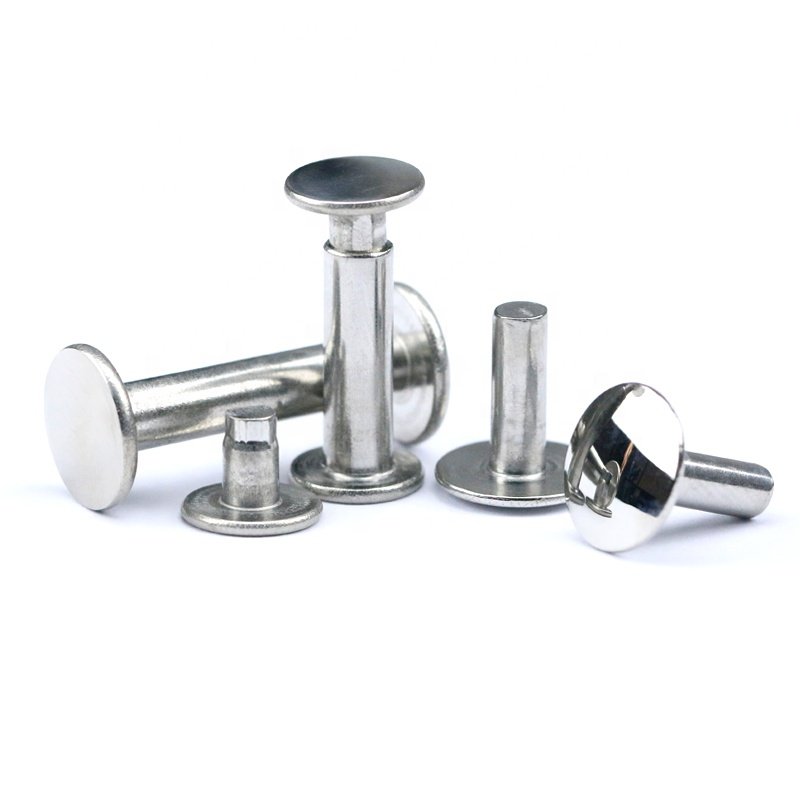 Remaches 304 Stainless Steel Rivets Flat Head Double Male Female Rivet for New Energy Auto Accessories