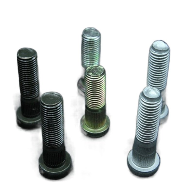 Auto Parts Fastener Stainless Steel anti-theft trailer Rim Fixing Screw Wheel bolts with Neck Knurled