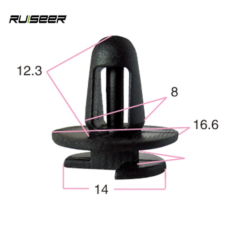 Car Door Panel Trim Fasteners Nylon Plastic Rivet Yellow Push Type Retainer Clips
