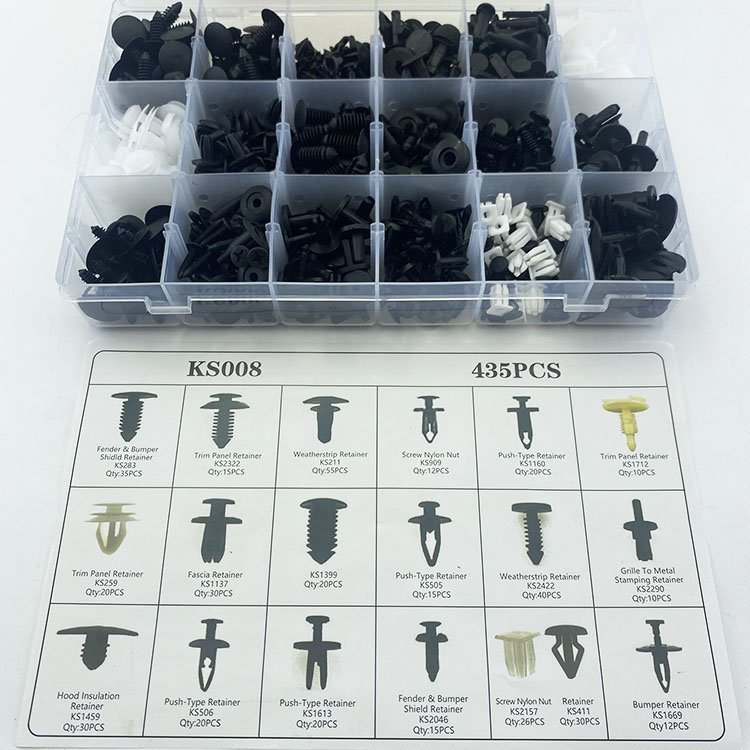 OEM 435PCS Car Clips Push Retainer Bumper Fastener Auto Panel Push Plastic Fastener Kit Bumper Clips