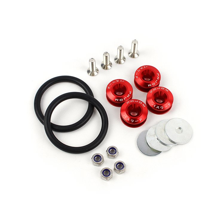 Universal Aluminum Quick Release Bumper Fasteners Kit Auto Fastener Clip Loop Ring Universal Car Accessories