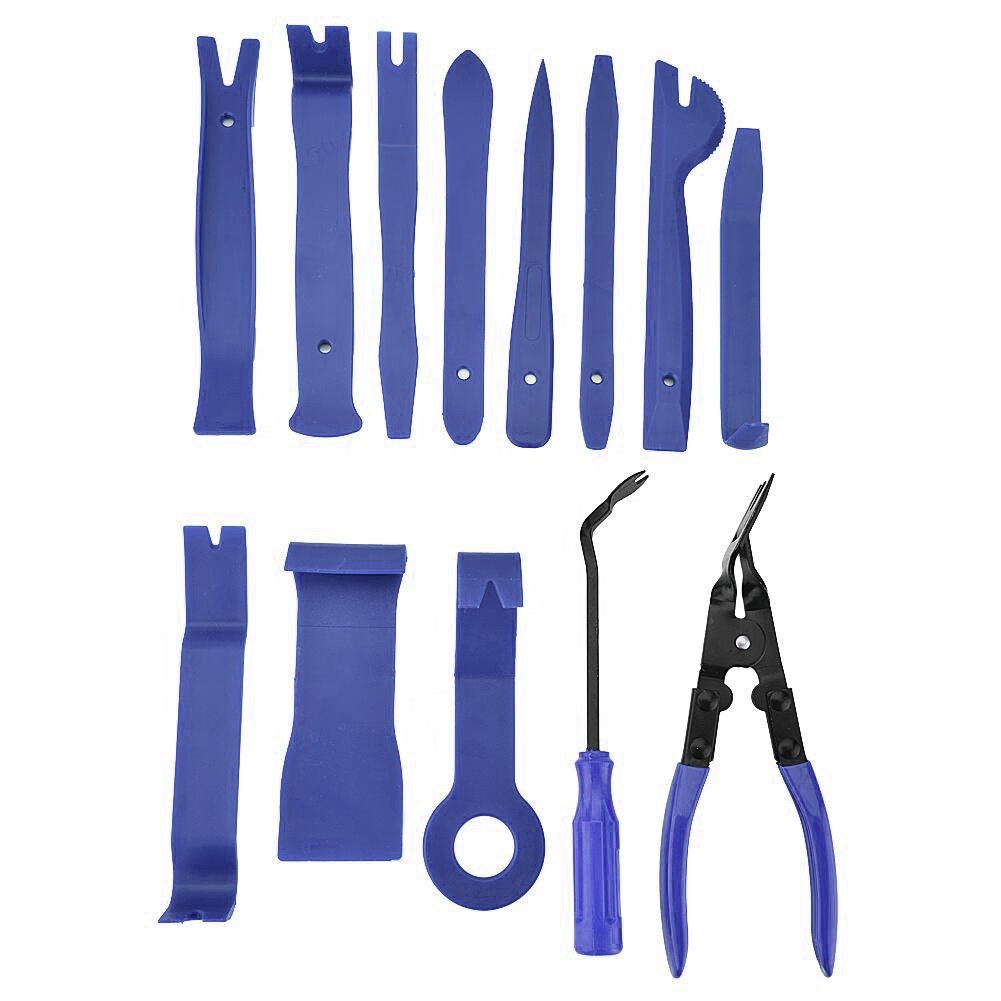 Car Upholstery Repair Auto Clip Pliers Fastener Remover Pry Trim Removal Tool Kit for Car Audio Dash Door Panel Window Molding