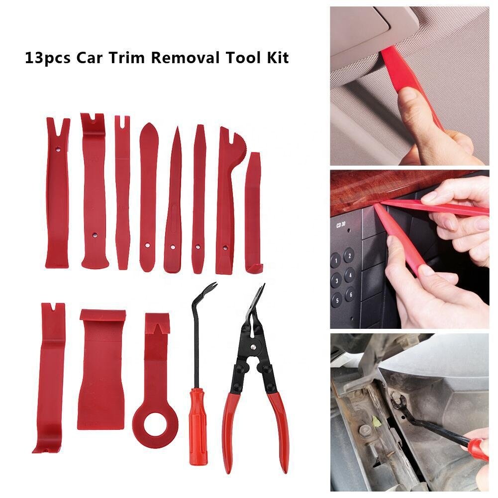 Car Upholstery Repair Auto Clip Pliers Fastener Remover Pry Trim Removal Tool Kit for Car Audio Dash Door Panel Window Molding