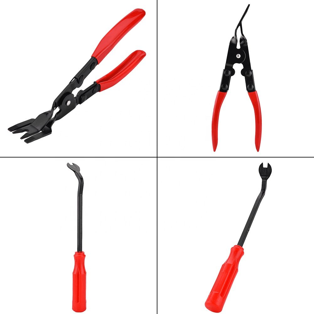 Car Upholstery Repair Auto Clip Pliers Fastener Remover Pry Trim Removal Tool Kit for Car Audio Dash Door Panel Window Molding