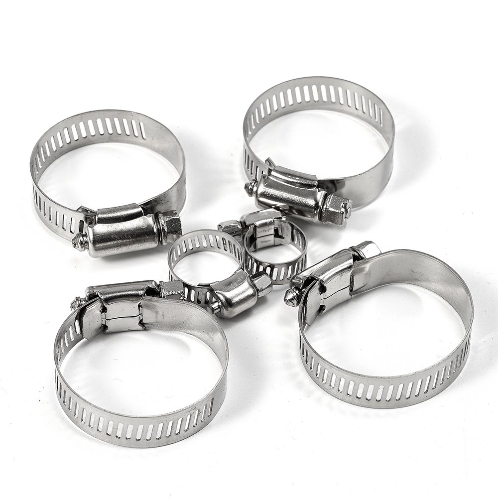 Hot Sale 180-200mm Hose Clip 201 304 Germany Type and American Type Hose Clamp from China Stainless Steel Zinc Plated