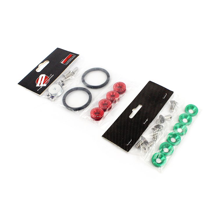 Universal Aluminum Auto Fastener Clip Kit Quick Release Front Fender Washer Bumper Fasteners Fast Easy Installation Car