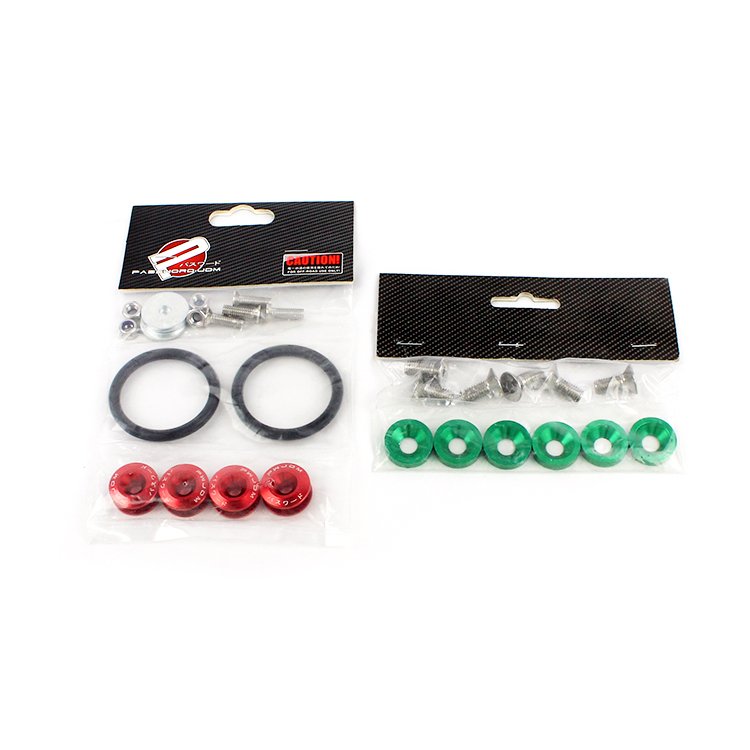 Universal Aluminum Auto Fastener Clip Kit Quick Release Front Fender Washer Bumper Fasteners Fast Easy Installation Car