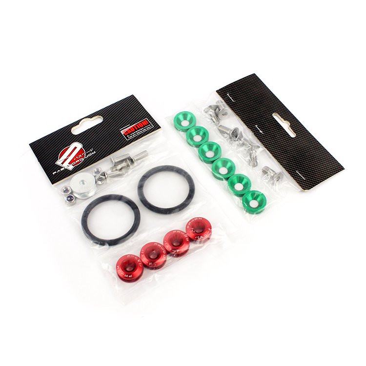 Universal Aluminum Auto Fastener Clip Kit Quick Release Front Fender Washer Bumper Fasteners Fast Easy Installation Car