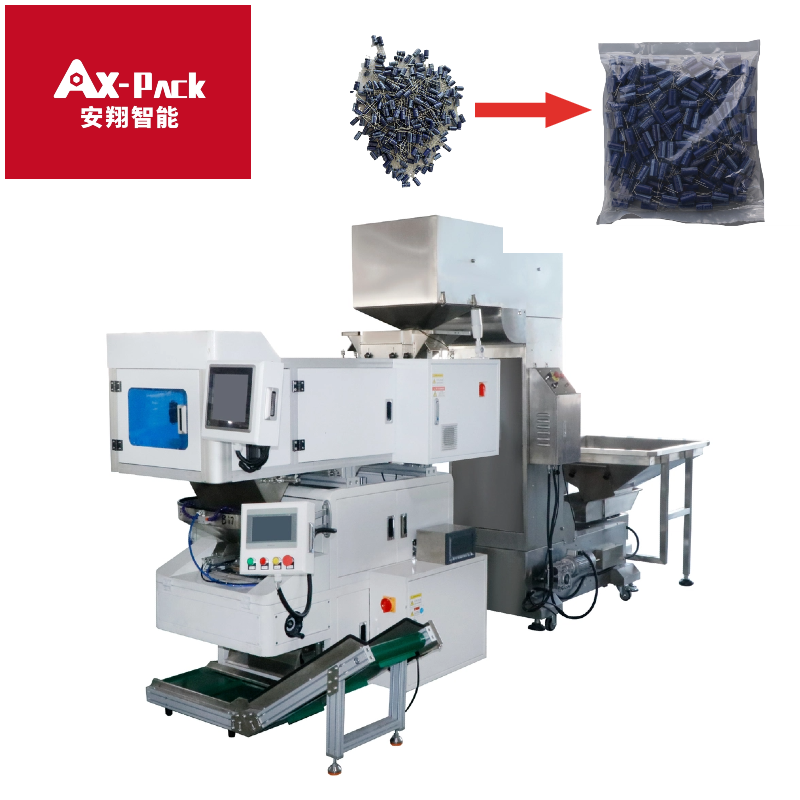 Save space integrative visual counting packing machine for toy part packaging