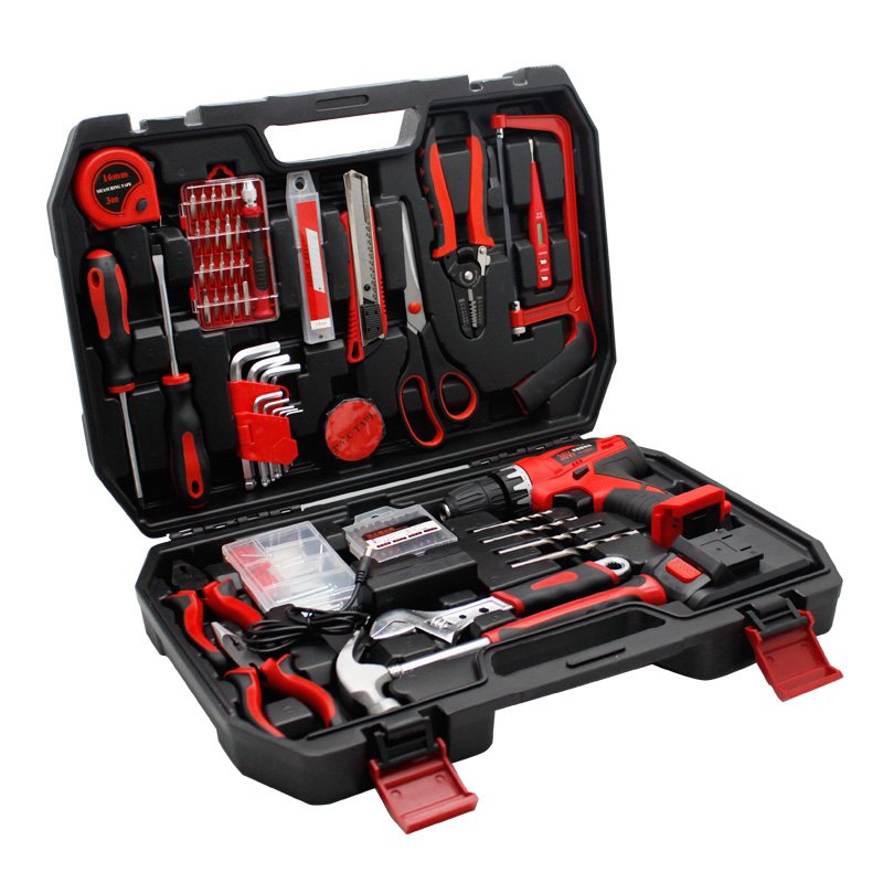 129pcs power drill hardware combination tools auto household tool sets professional screwdriver too kit vde