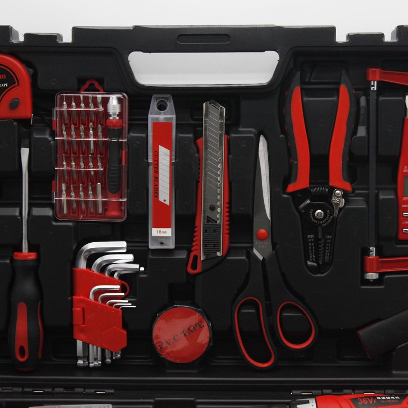 129pcs power drill hardware combination tools auto household tool sets professional screwdriver too kit vde