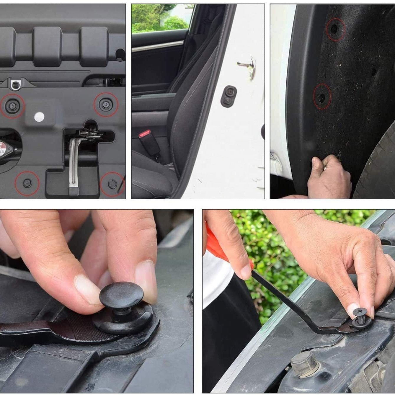 725PCS Automotive Clips Universal Bumper Screws Rivets Boxed Fastener Sets Door Trim Clips Combo Sets Clips Car Accessories