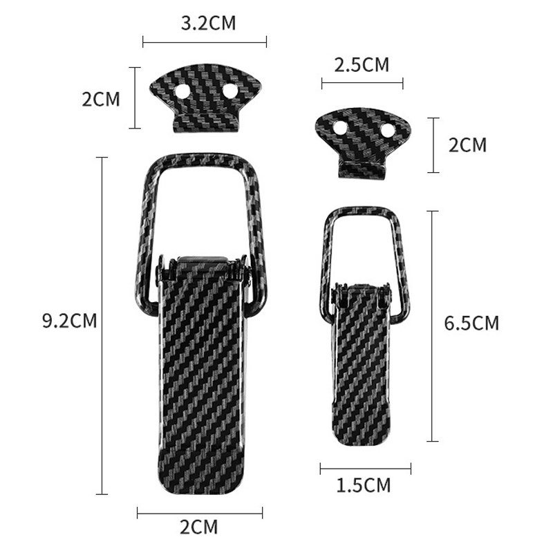 2Pcs Universal Car Trunk Quick Release Hook Clips Car Bumper Security Hook Lock Clips Car Bonnet Bumper Clip