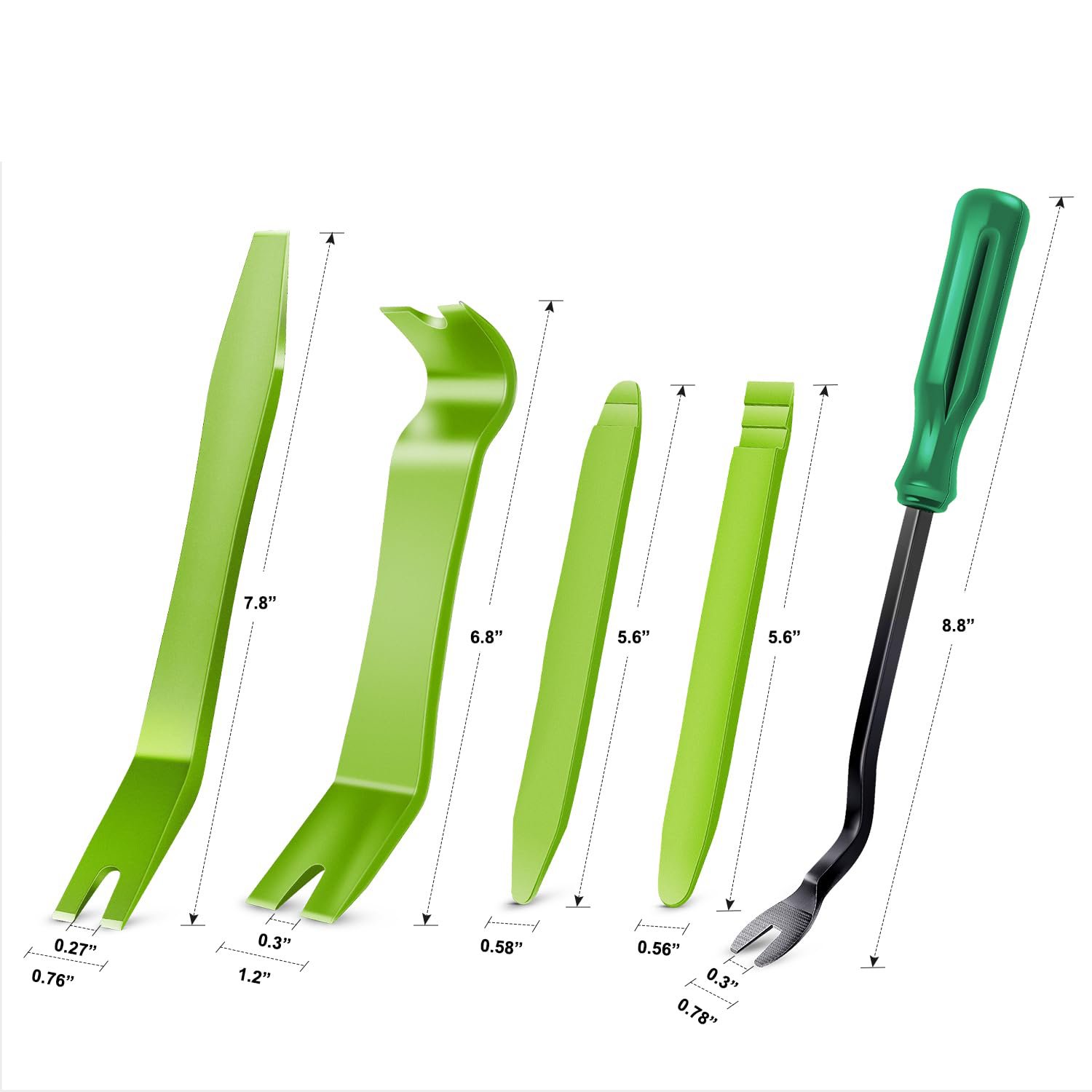5PCS Car Door Panel Clips Pliers Trim Removal Rivets Fastener Puller Repair Tool