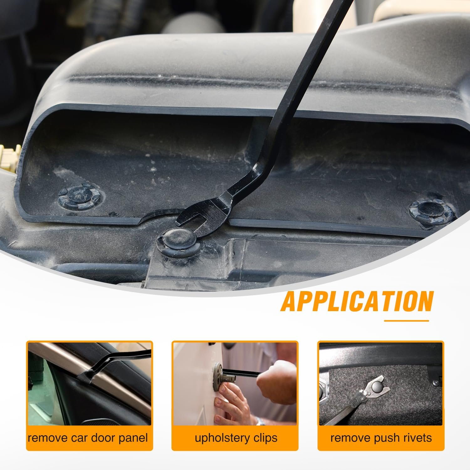 5PCS Car Door Panel Clips Pliers Trim Removal Rivets Fastener Puller Repair Tool