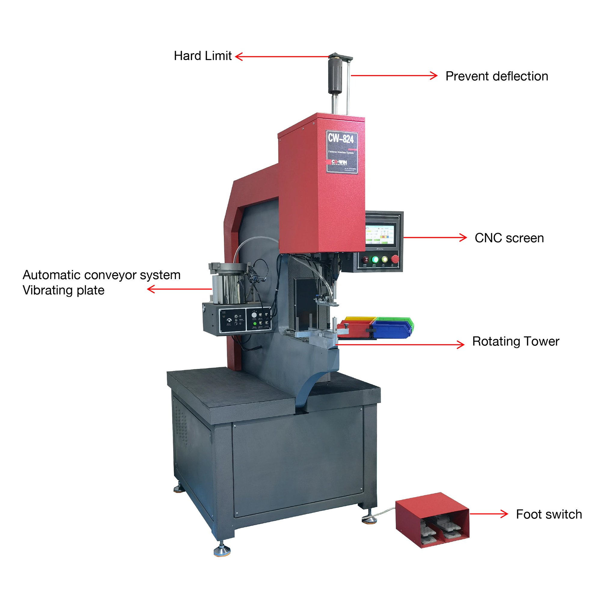 Auto feeding riveting machine hydraulic PEM nuts automatic riveting Fastener Insertion Machines