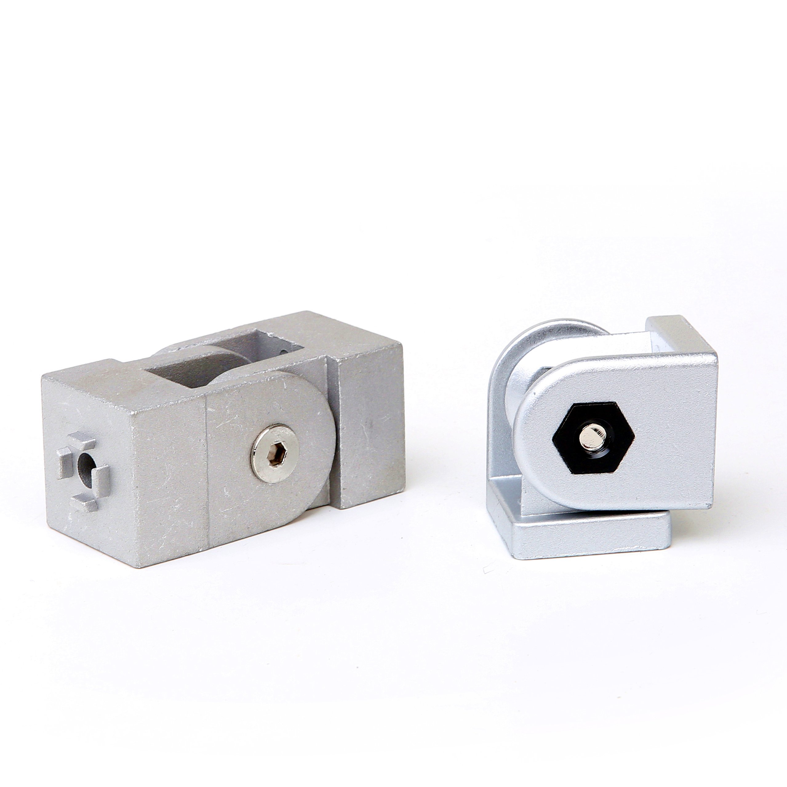 Aluminum Alloy DIN GB Movable Hinge Pivot Hinge Hardware Aluminum Profile 2020/3030/4040/4545 Arbitrary Angle Connector