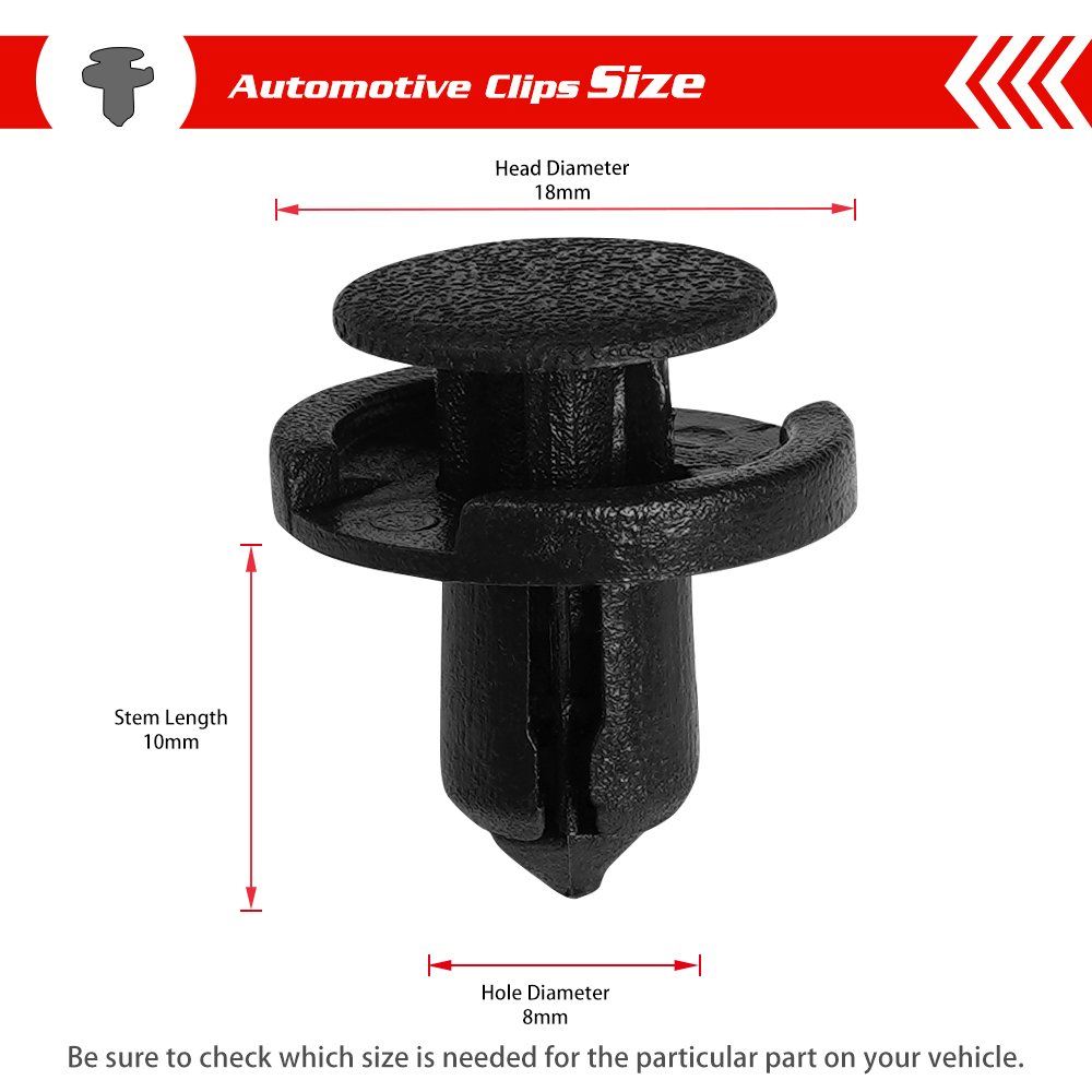 QGZ214 Auto Parts Car Door Panel Clips Shield Retainer Auto Fastener Plastic Clips for NISSAN