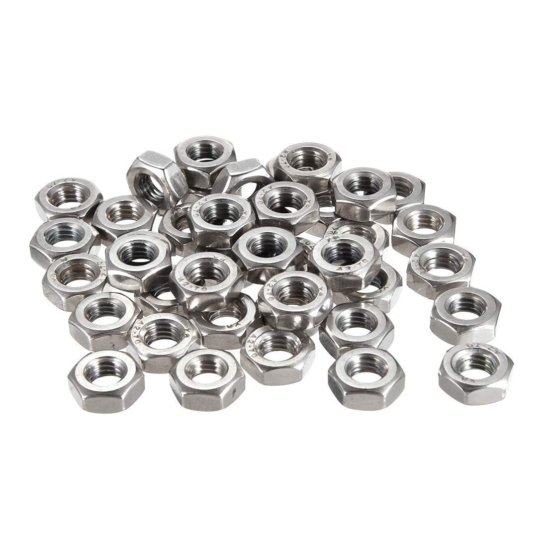 Hot Selling High Quality 304 Stainless Steel DIN934 Hex Nut M1-M24 Zinc Plated With Galvanized Nickel Finish for Wood Screws