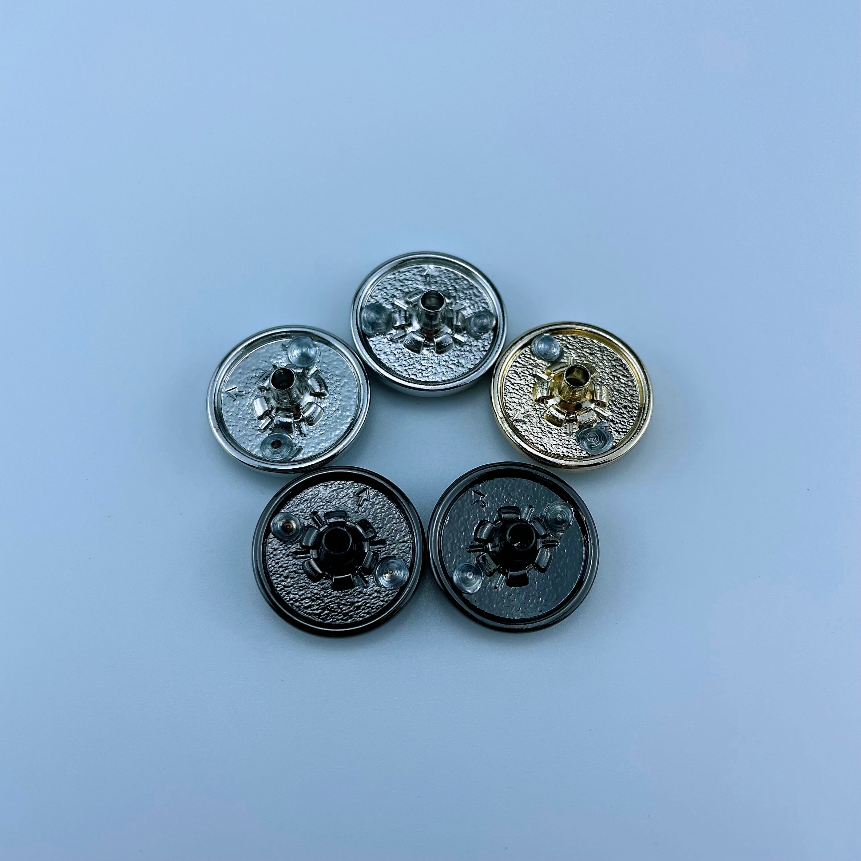 Auto Lock Snap Fastener 4 Part Snap Buttons with Logos Alloy Metal Zinc Alloy Plating Round Fashionable High Quality Customized