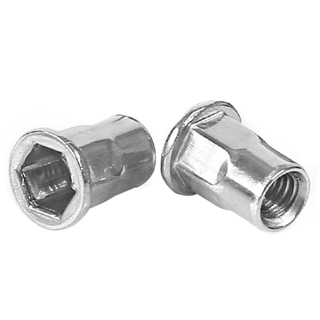 Customized Manufacturer Supplier Multi Surface Treatment Half Hex Threaded Self-Clinching Small Head Stainless Steel Rivet Nut