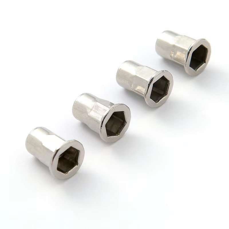 Customized Manufacturer Supplier Multi Surface Treatment Half Hex Threaded Self-Clinching Small Head Stainless Steel Rivet Nut