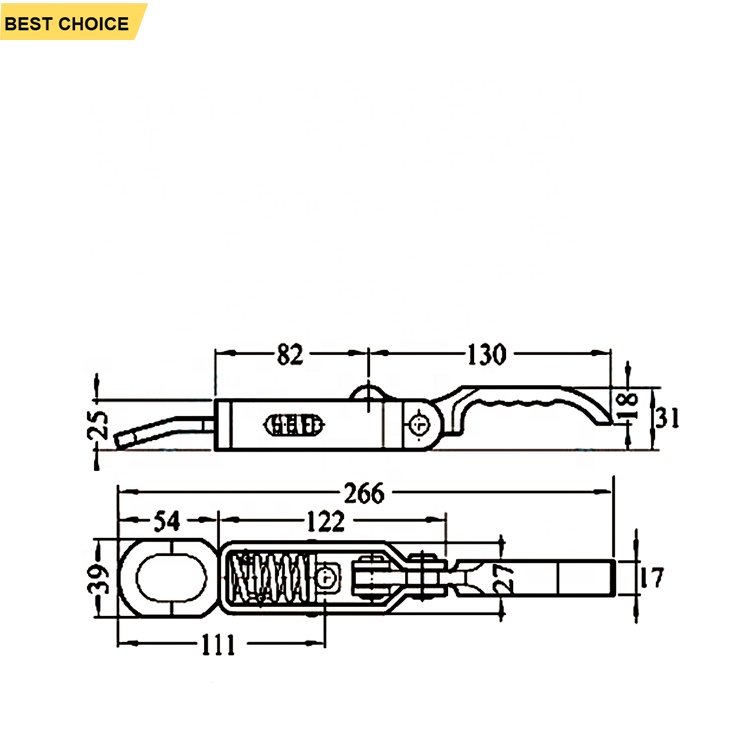 GL-17116 Truck Accessories Van Side Spring Latch Hook Heavy Duty Action Toggle Latch