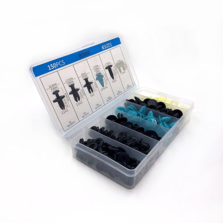 150Pcs/Box Mixed Car Door Trim Panel Auto Bumper Rivet Retainer Push Engine Cover Fender Auto Clips And Plastic Fasteners