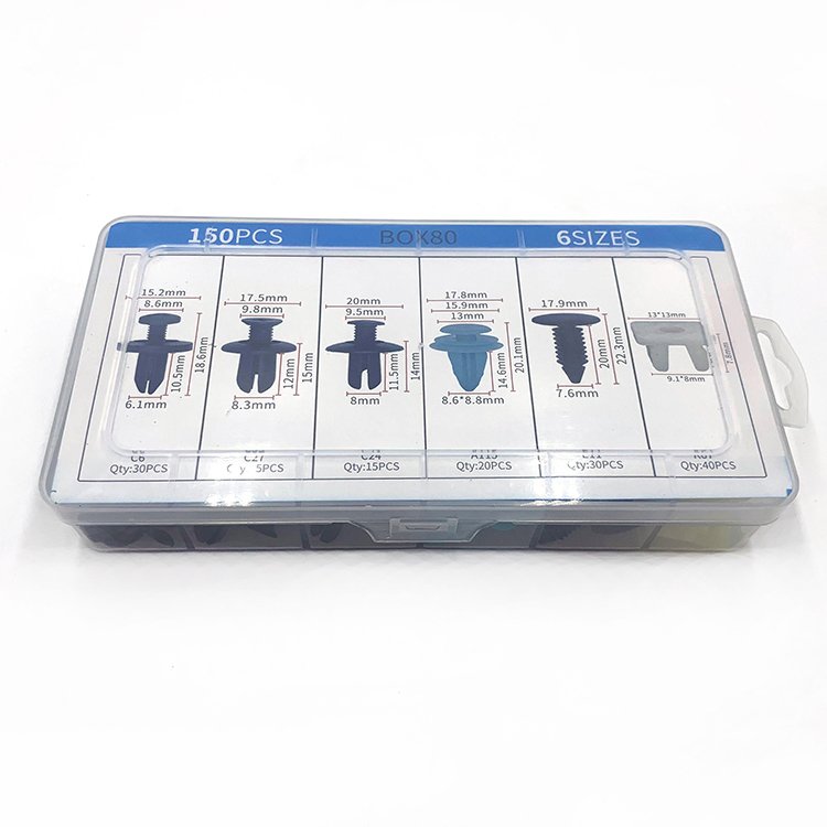 150Pcs/Box Mixed Car Door Trim Panel Auto Bumper Rivet Retainer Push Engine Cover Fender Auto Clips And Plastic Fasteners