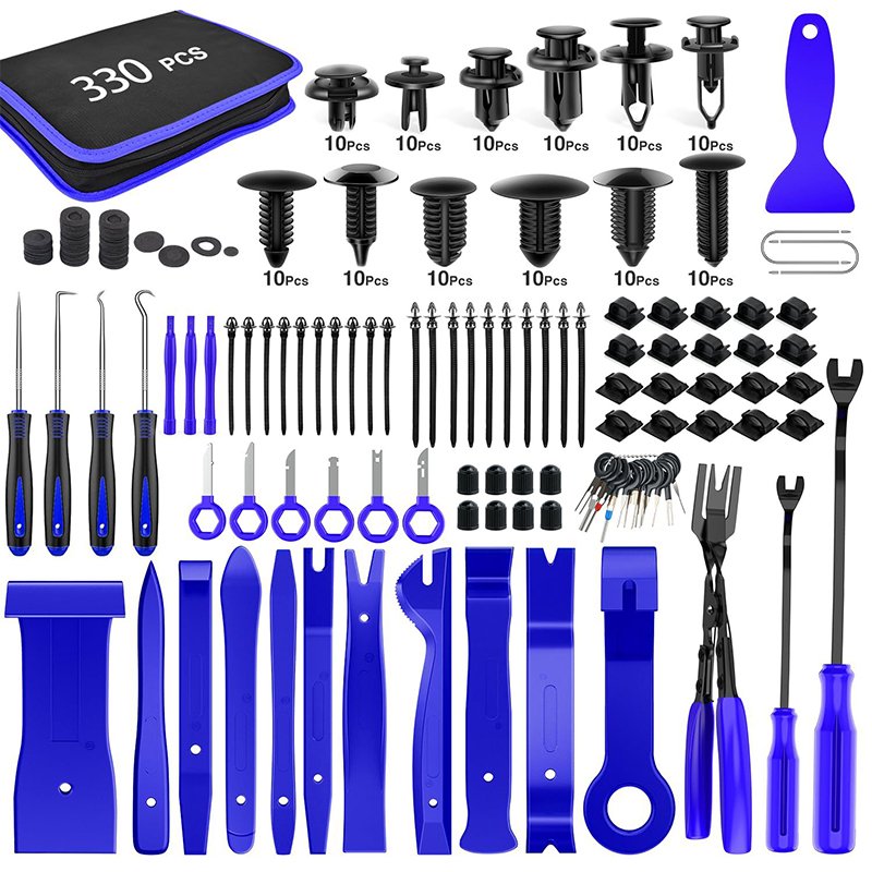 330 PCS Trim Removal Tool Kit Automotive Tools Auto Removal Set for Car Panel Dashboard Radio Puller Tool