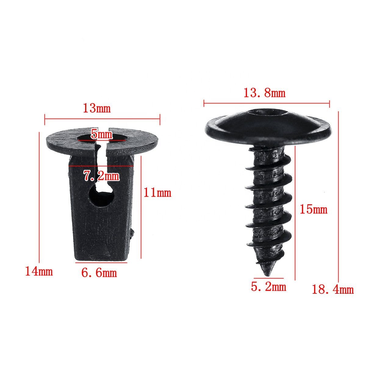 N90974701Fixed Auto Car Body Fender Screws Cross Self Tapping Metal Clips Plastic Fast Wire Nail Seat Clips Fastener J207+K51