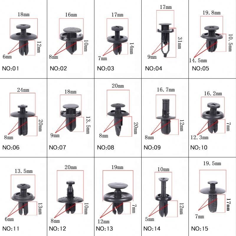 Plastic Car Body Push Pin Rivet Fasteners Trim Moulding Clip For Honda For Toyota For BMW Universal Car